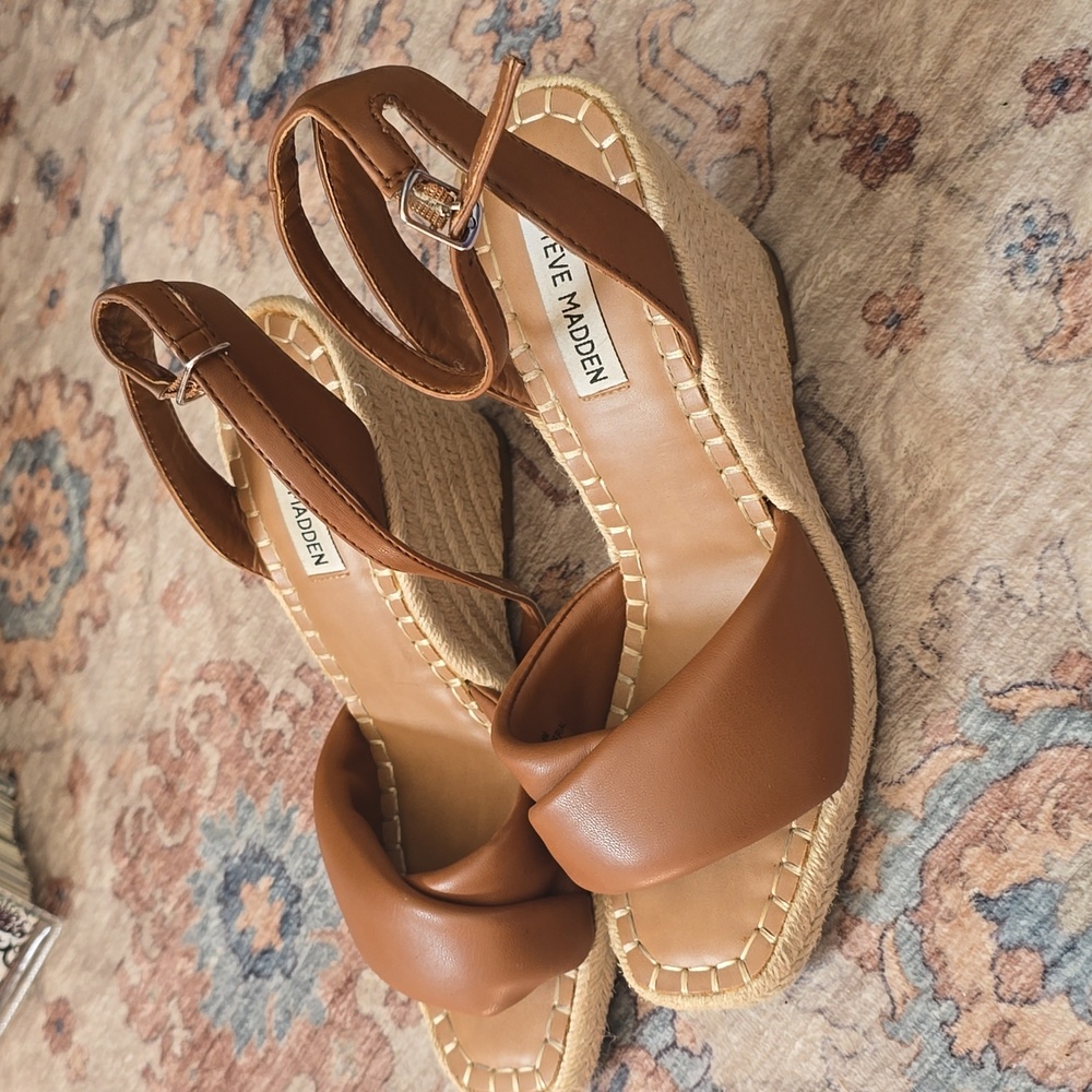 Steve Madden Espadrille Wedge Sandals Size 8